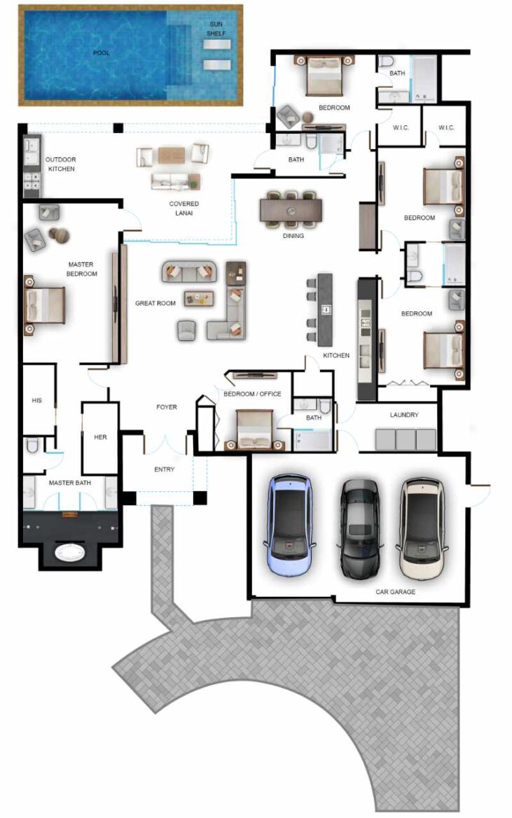 Rosso Homes Floor Plan Cottage Model House