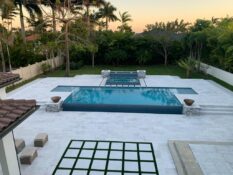 Sandblasted Deck New Luxury Pool Construction